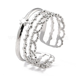 Anillos de dedo de acero inoxidable 304 resistentes al deslustre&nbsp;RJEW-L102-35P