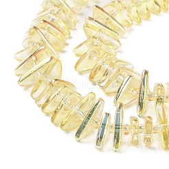 Chapelets de perles en verre électroplaqué&nbsp;GLAA-K061-04A-HP01