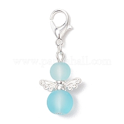 8 pendentif décoratif en forme d'ange en verre&nbsp;HJEW-JM03555