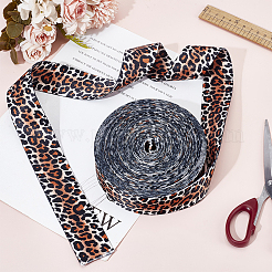 Rubans en polyester imprimé léopard&nbsp;DIY-WH0632-86