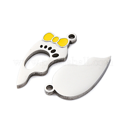 Geteilte Anhänger aus Emaille aus 304 Edelstahl&nbsp;STAS-H235-04B-P