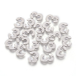 Breloques en acier inoxydable 201 résistantes au ternissement&nbsp;STAS-F175-01P-3