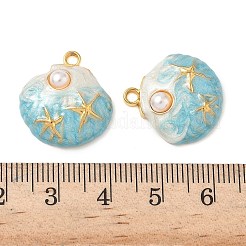 304 Edelstahl-Emaille-Anhänger&nbsp;STAS-L026-02G-01