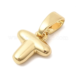 Breloques en laiton en forme de lettre&nbsp;KK-G554-22G-T
