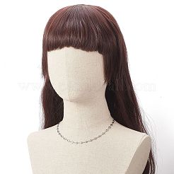Anlaufgeschützte Herzkette aus 304 Edelstahl für Damen&nbsp;NJEW-TA00061