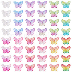 72 pz 12 colori pendenti in acrilico trasparente con placcatura UV&nbsp;OACR-TA0003-86