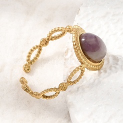 Anillos abiertos de acero inoxidable 304 para mujer&nbsp;GG-CBA7994-01G-06