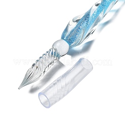 Stylo d'écriture en verre feuille d'argent&nbsp;DRAW-PW0005-03C