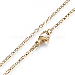 201 collares colgantes de acero inoxidable&nbsp;NJEW-H208-04G