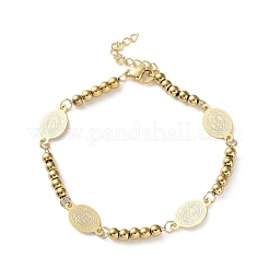 Bracelets à maillons et breloques en acier inoxydable 304 pour femmes&nbsp;LS-BJEW-Z133-04G