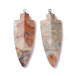 Natürlicher Regalit / imperialer Jaspis / Seesediment-Jaspis-Anhänger&nbsp;G-E572-08B