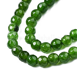 Hilos de abalorios de jade blanco natural&nbsp;G-R344-4mm-15