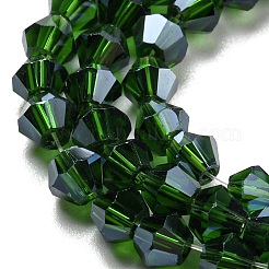 Transparentes perles de verre de galvanoplastie brins&nbsp;EGLA-A039-T2mm-A25