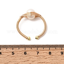 Offene Manschettenringe aus Messing für Damen&nbsp;RJEW-D344-01G