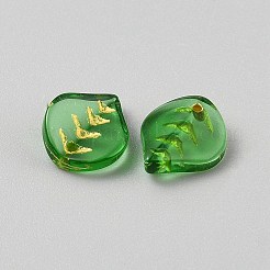 Pendentifs en verre de peinture de cuisson&nbsp;GLAA-WH0036-46A