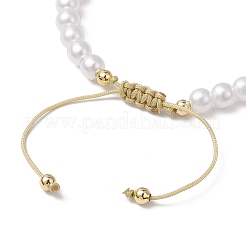 Bracelets tressés en perles d'agate grise naturelle&nbsp;BJEW-JB11668-01