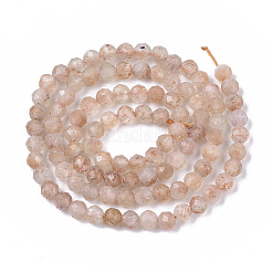 Natürliche sunstone Perlen Stränge&nbsp;G-S361-4mm-018