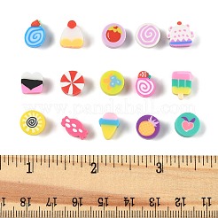 100pcs 2 styles de perles d'argile polymère faites à la main&nbsp;CLAY-FP0001-11A