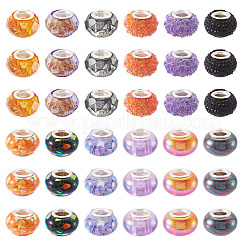72 Stück 12 Farben Halloween-Thema UV-Beschichtung Harz europäischen Perlen&nbsp;RESI-TA0004-87