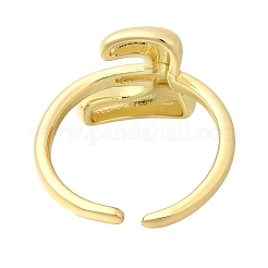 Anneaux de manchette ouverts en laiton plaqué en rack&nbsp;RJEW-S394-01G-E