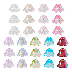 90 Stück 9 Farben galvanisieren transparente Glasperlen&nbsp;EGLA-TA0013-26