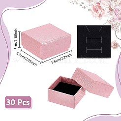 Boîtes de rangement pour bagues en carton texturé à motif losange&nbsp;CBOX-WH0005-05B