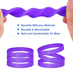24 Stück Wort Silikonschnur Armband&nbsp;BJEW-CN0001-21