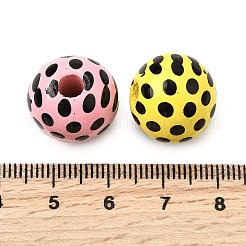 Perles de bois de schima imprimées&nbsp;WOOD-L022-04B-02