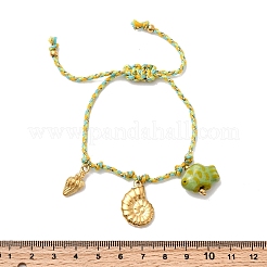 Muschelform 304 Edelstahl Charm Armbänder&nbsp;BJEW-K237-19G