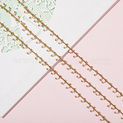 Catene di vetro fatti a mano di perline in ottone&nbsp;CHC-SZ0001-03B