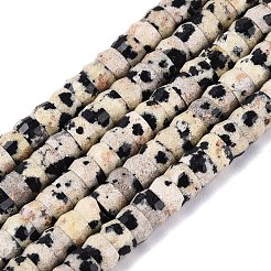 Natur Dalmatiner Jaspis Perlen Stränge&nbsp;LS-G-Q606-46A-01