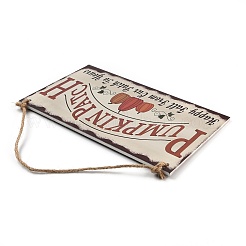 Porte en bois halloween suspendu panneau de bienvenue&nbsp;HJEW-Z002-04A