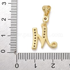 Pendentifs avec zircon cubiques à micro-pavés en laiton&nbsp;KK-M319-02G-M