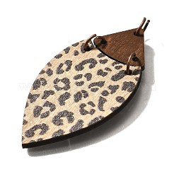 Gros pendentifs en bois de peuplier imprimé&nbsp;FIND-B045-24C