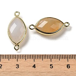 Charms conector facetado de ágata gris natural&nbsp;G-K347-03G-16