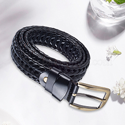 Ceintures à chaîne tressées en cuir de vache pour hommes&nbsp;AJEW-CL0002-14B