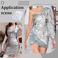 Tissu extensible en polyester et spandex&nbsp;DIY-WH0002-56C