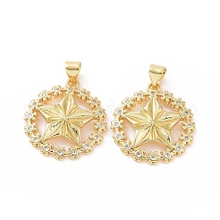 Pendentifs avec zircon cubiques à micro-pavés en laiton&nbsp;ZIRC-P106-22G