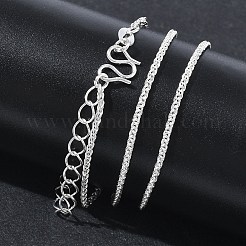 Collares de cadena de trigo de latón de 1.5 mm para mujer&nbsp;KK-CBA4FD4-10S