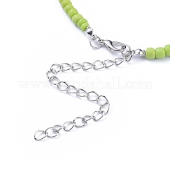 Collares de abalorios de vidrio mostacillas&nbsp;NJEW-JN02691-03