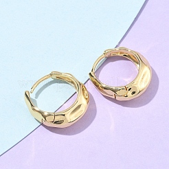 Pendientes de aro martillados de acero inoxidable 304 para mujer&nbsp;EJEW-U060-01B-G