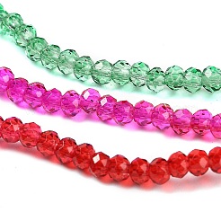 Brins de perles de verre peints transparents&nbsp;X1-DGLA-A034-T1mm-A24