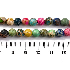 Gefärbte natürliche Regalit/Imperial Jaspis/Meeressediment Jaspis Perlen Stränge&nbsp;G-B124-C02-11