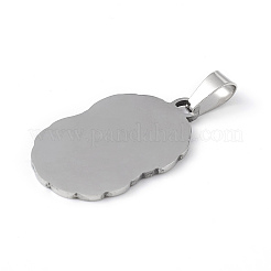 Pendentifs en acier inoxydable 201 anti-ternissement&nbsp;LS-STAS-C072-01P