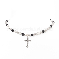 Collier pendentif croix crucifix en alliage&nbsp;NJEW-TA00058