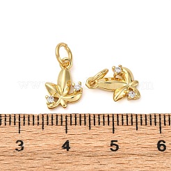 Messing micro pave klar zirkonia charme&nbsp;KK-P308-72G