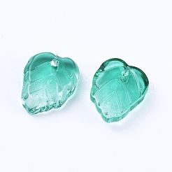 Charms in vetro trasparente bicolore&nbsp;GLAA-H016-15Y