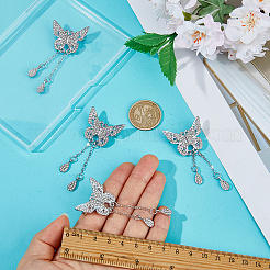 Legierung Rhinestone-Broschen&nbsp;JEWB-WH0039-79S