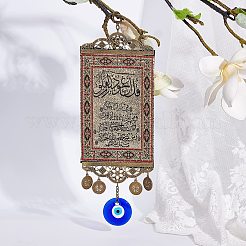 Décorations suspendues en alliage de zinc et en tissu&nbsp;HJEW-WH0036-21