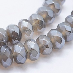 Galvani natürliche Achat Perlen Stränge&nbsp;G-G750-02A-5x8mm